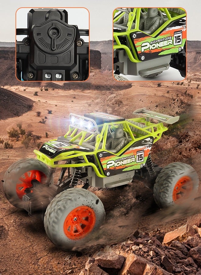 1:20 RC Car Toys, Off Road Remote Control Cars, All Terrains Electric Toy Offroad Climbing RC Racing Car High Speed with Led Lights and Rechargeable Battery