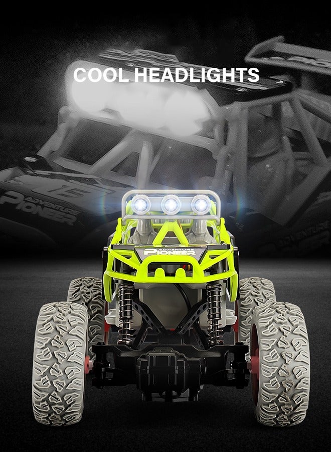 1:20 RC Car Toys, Off Road Remote Control Cars, All Terrains Electric Toy Offroad Climbing RC Racing Car High Speed with Led Lights and Rechargeable Battery