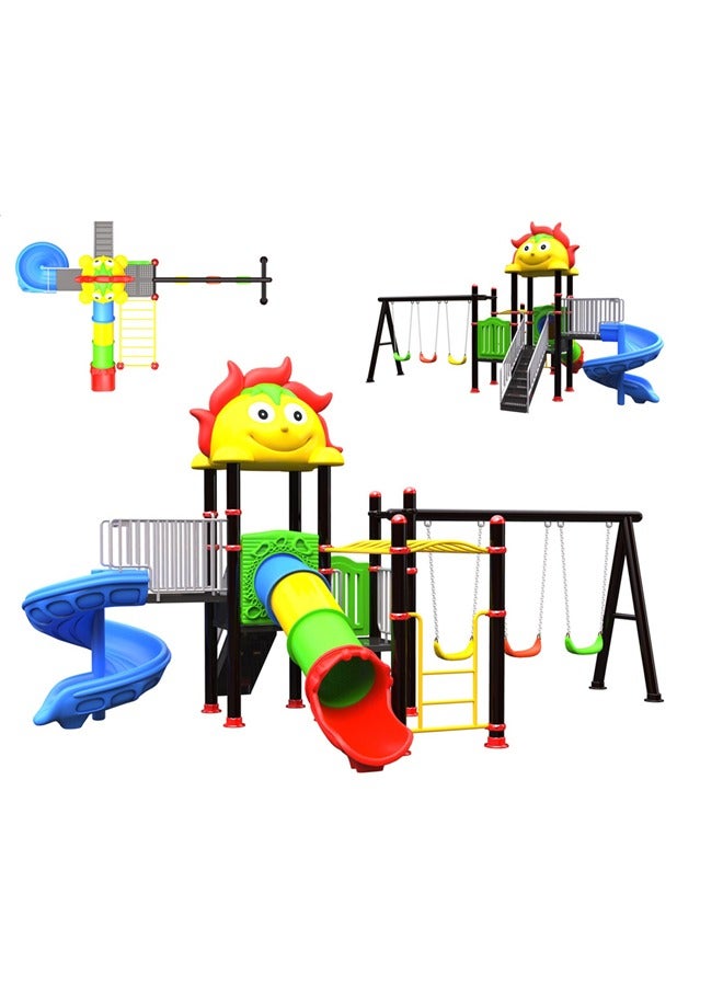 Children Playground Equipment Amusement Park Plastic Swing Slide Playsets Kids Outdoor Playgrounds