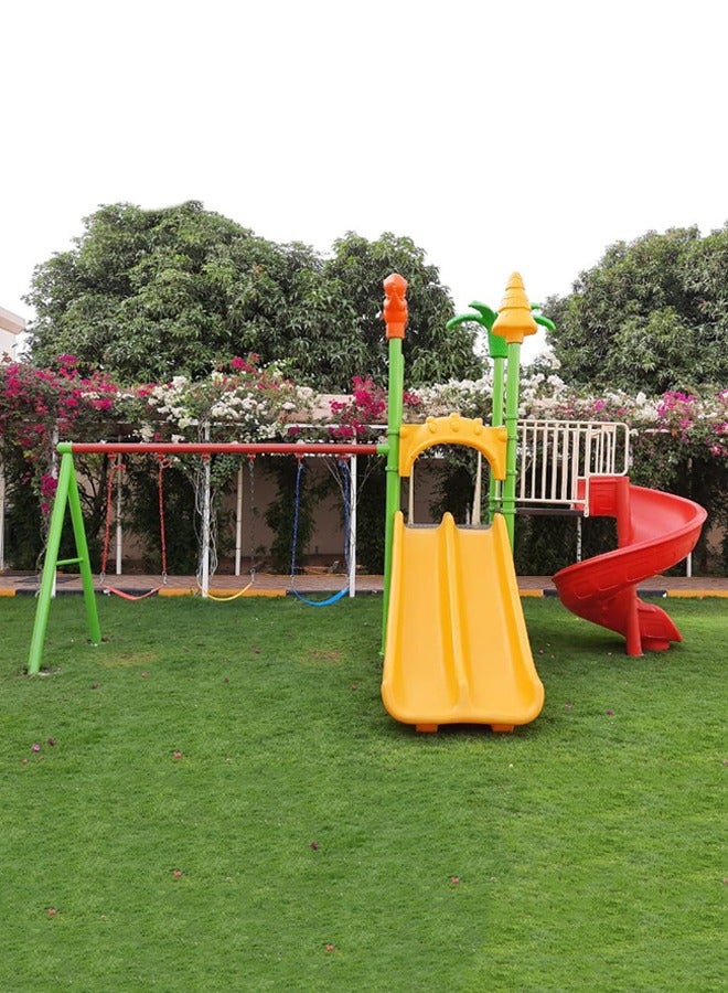 Outdoor Swing Slide Set Kids Park Preschool Outdoor Playground