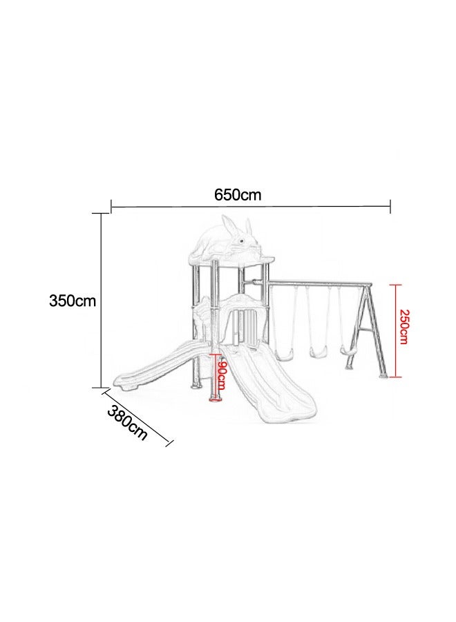 Kindergarten Slide Kids Fun Swing Sets Outdoor Playground Equipment A Daycare