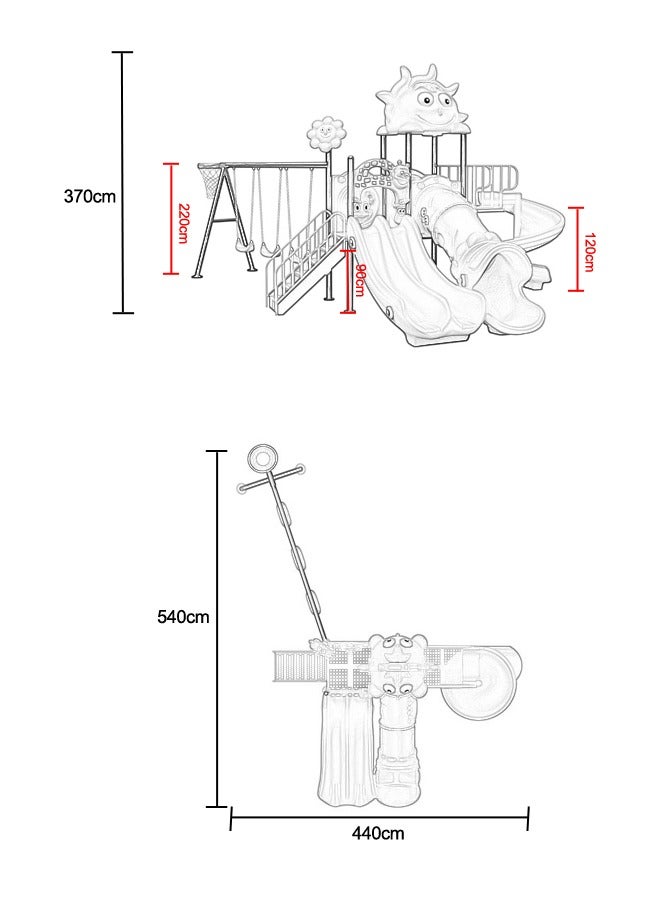 Toddler Playground Equipment Plastic Slide Swing Set Outdoor And Indoor Party Games