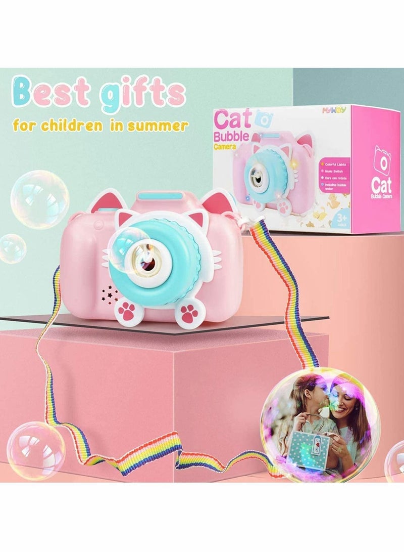 Bubble Machine Toys,Toddler Toy Birthday Gifts for Kids, Party, Wedding, Outdoor Indoor Games,Children's One-Key Automatic Camera Music Sounds Rich