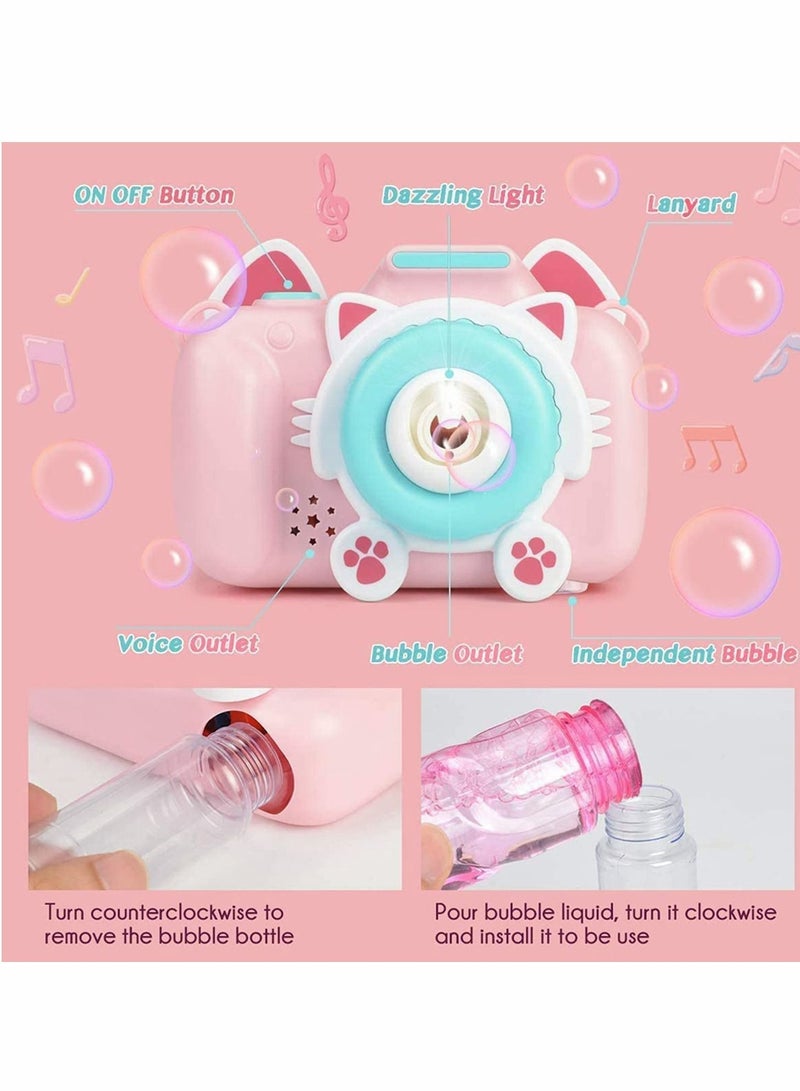 Bubble Machine Toys,Toddler Toy Birthday Gifts for Kids, Party, Wedding, Outdoor Indoor Games,Children's One-Key Automatic Camera Music Sounds Rich