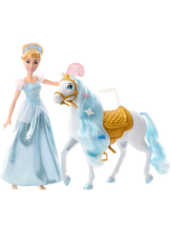 Disney Princess Toys Cinderella Doll With Horse And Styling Accessories Inspired By The Disney Movie (Amazon Exclusive)