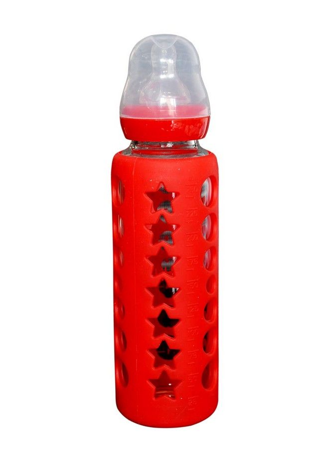 � Baby Feeding Bottle Silicone Warmer Cover;Sleeve Holder;Insulated Protection For Newborns;Infants;Babies (Red 120 Ml & 240 Ml)