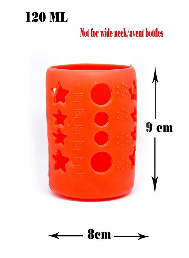 Baby Feeding Bottle Silicone Warmer Cover Sleeve Holder Insulated Protection For Newborns Infants Babies (Red 120 Ml & 240 Ml)