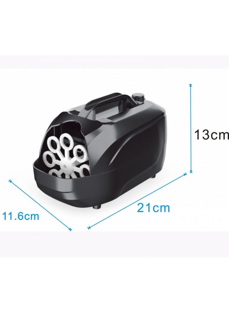 Kids Suitcase Shape Electric Bubble Blower Black