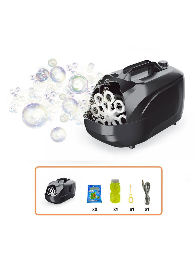 Kids Suitcase Shape Electric Bubble Blower Black