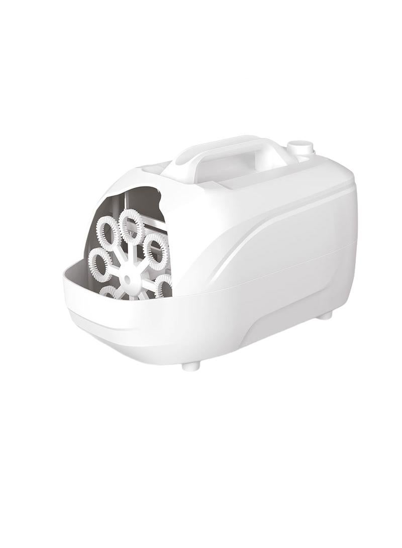 Kids Suitcase Shape Electric Bubble Blower White