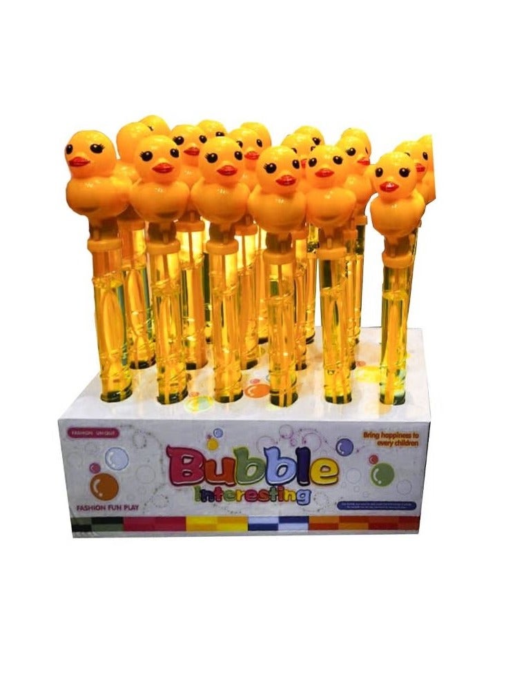 18-Piece Bubble Sticks Wands With Duck Head That Make Sound