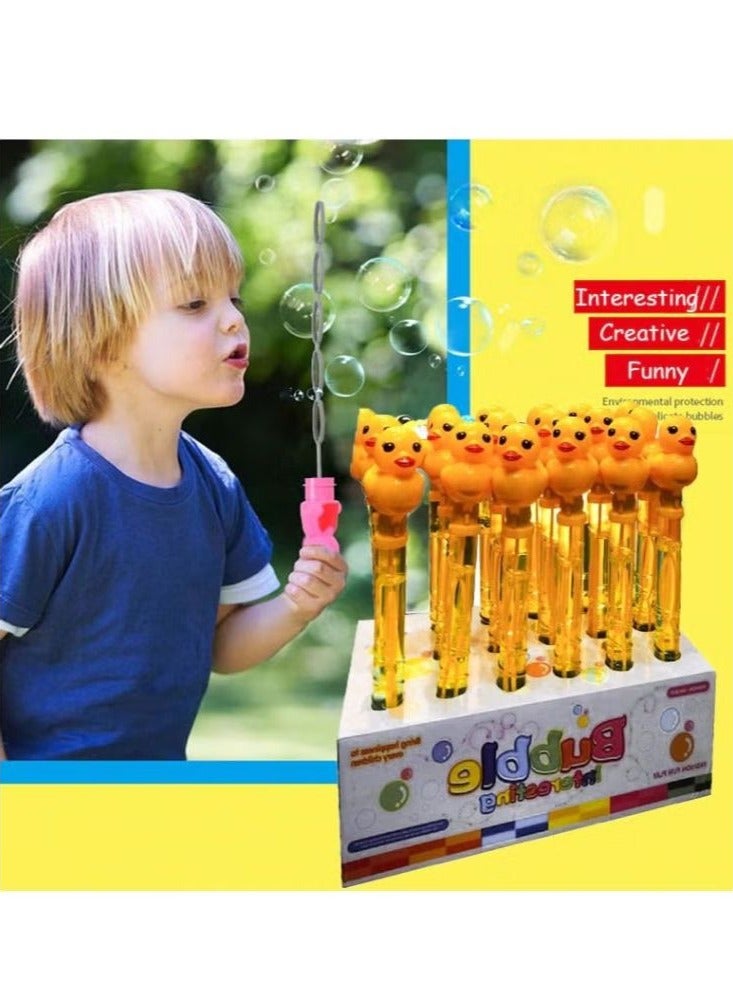 18-Piece Bubble Sticks Wands With Duck Head That Make Sound