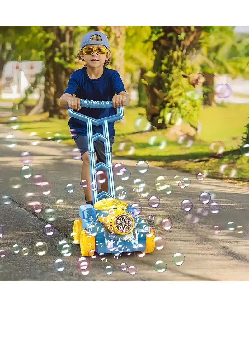 COOLBABY Automatic Bubble Machine Tank Bubble Gun for Kids Electronic Bubble Machine With Light Outdoor Game Push Walker Toys