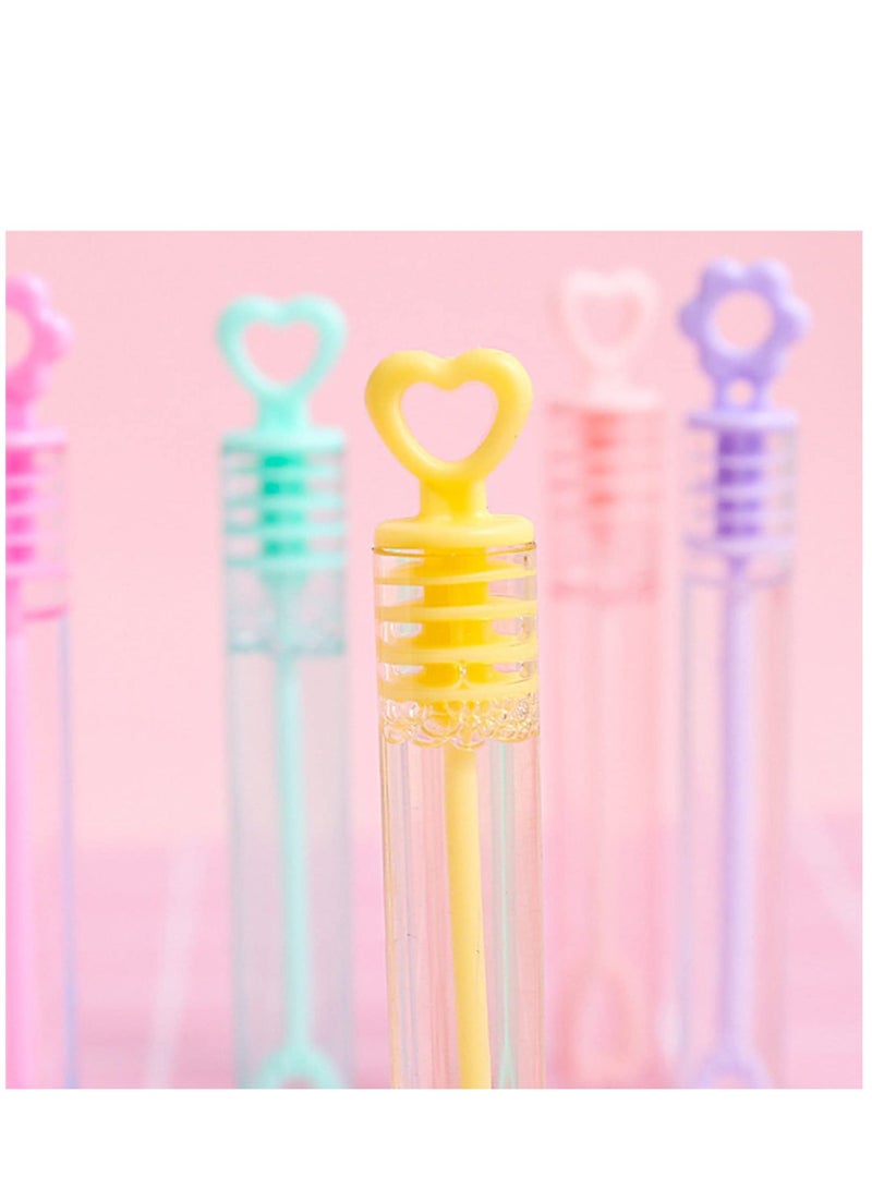 20pcs Empty Bubble Tubes Bottles Wedding Wand Tube Bubbles Love Heart Favour Party Bag Fillers Test Without Liquid for