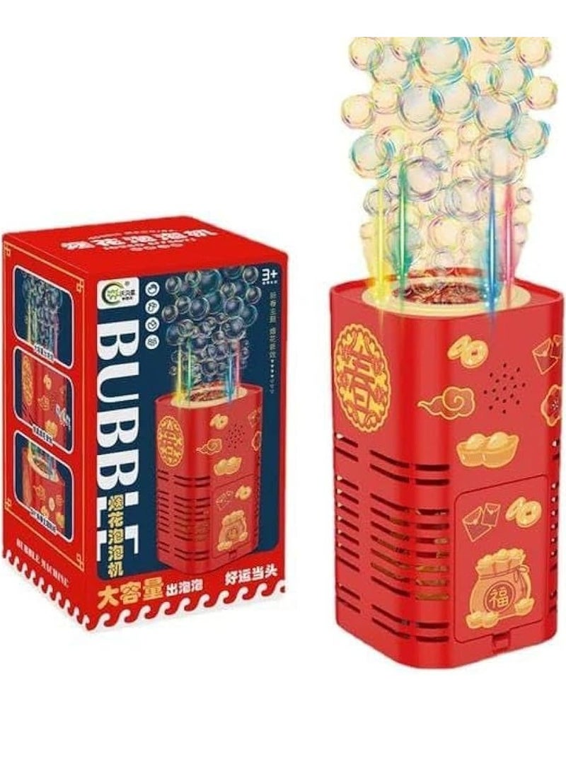 Fireworks Bubble Machine - Fireworks Bubble Maker - 2023 New Bubble Machine Children - Automatic Bubble Toy with Light and Sound