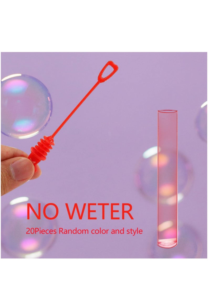 20pcs Empty Bubble Tubes Bottles Wedding Wand Tube Bubbles Love Heart Favour Party Bag Fillers Test Without Liquid for