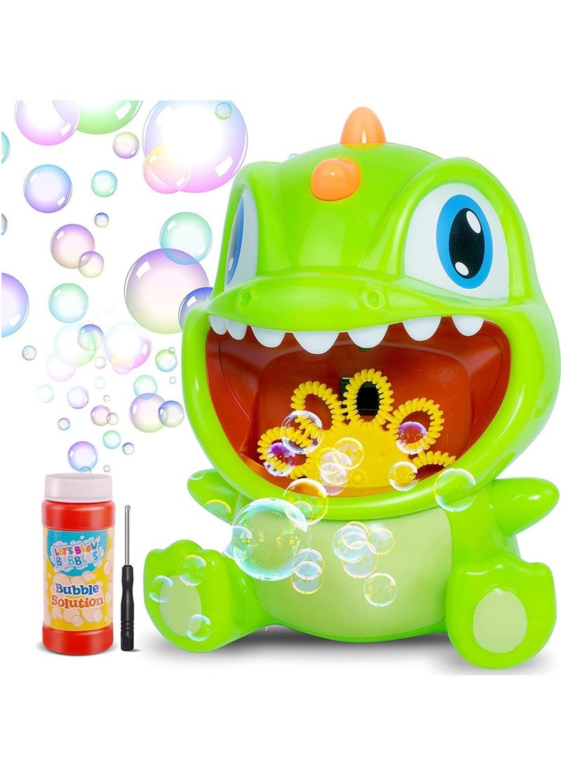 Bubble Machine Dinosaur Automatic Bubble Maker 1000+ Per Minute Bubble Blower for Kids Toddlers Boys and Girls Easy to Use for Outdoor Parties Wedding Birthday Baby Bath Toys