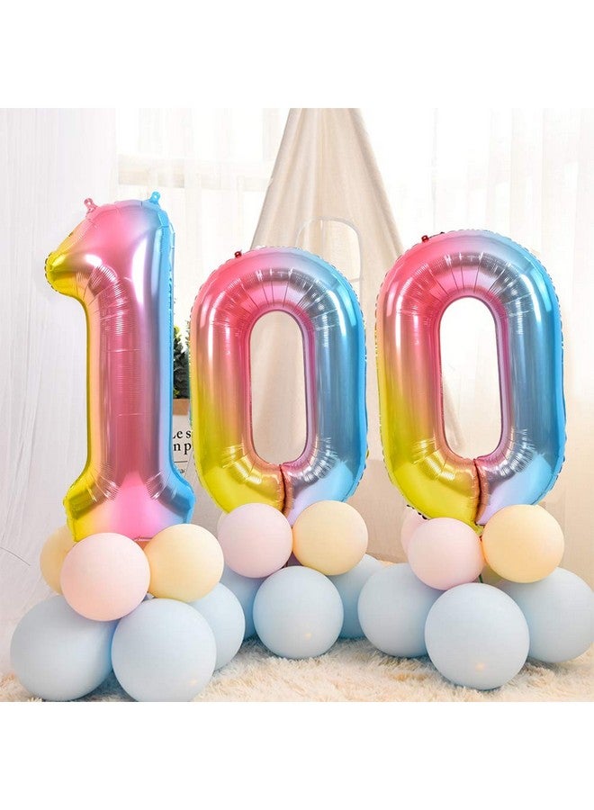 40 Inch Rainbow Large Numbers Balloons 09 Number 7 Digit 7 Helium Balloons Foil Mylar Big Number Balloons For Birthday Unicorn Party Anniversary Supplies Decorations