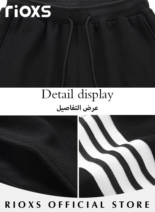 Men's 2 Pieces Athletic Set-Crewneck Sweatshirt And Sweatpants With Pockets,Tracksuit Casual Workout Sportswear Set For Men,Long Sleeve Tops & Jogging Sweatpants