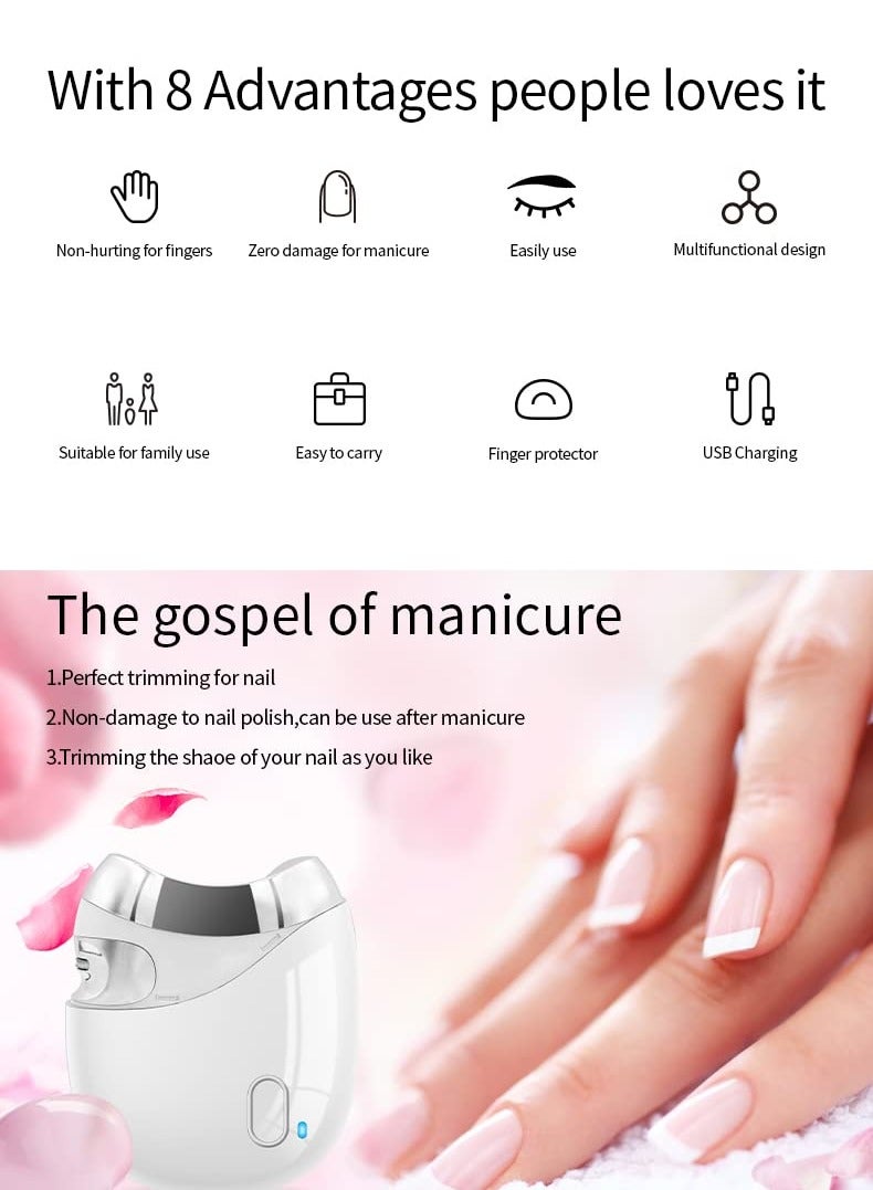 Baby Nail Trimmer Electric,Comes with Cleaning Brush and USB C Cable,Safe Baby Nail Clippers Electric&Finger Nail Clippers adult,Thick Nail Cutter for The Adult Babies Finger Scissors Toe Pedicure