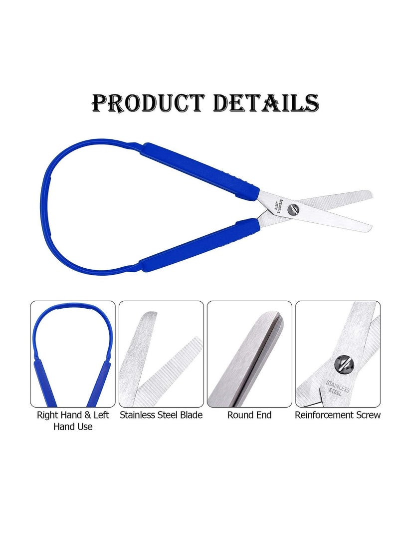 Loop Scissors, Colorful Grip Scissors Handle Self-Opening Adaptive Cutting