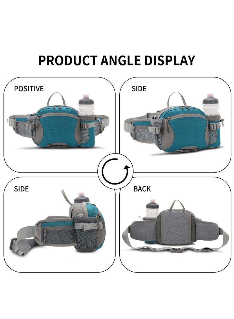 SYOSI Bumbag with Bottle Holder, Hiking Waist Bumbags with Multi-Pockets, Universal Sports Camping Waist Packs Waterproof Climbing Waist Bags for Climbing Hiking Travel Cycling Outdoor Sport