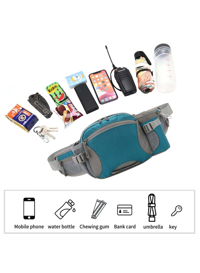SYOSI Bumbag with Bottle Holder, Hiking Waist Bumbags with Multi-Pockets, Universal Sports Camping Waist Packs Waterproof Climbing Waist Bags for Climbing Hiking Travel Cycling Outdoor Sport