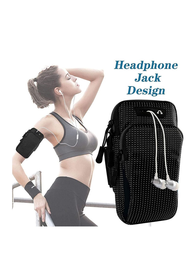 Armband for Running Workout for iPhone 12 11 Pro Max Xs Xr X 8 7 6s 6 Plus Cell Phone Holder for Samsung Galaxy Note S10 S9 Waterproof Phone Pouch for Running iPhone Armband Men Women