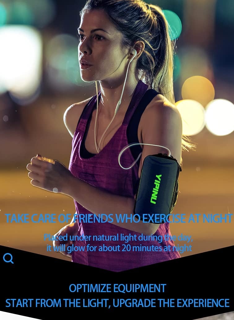 Outdoor Sports Multifunctional Armband Waterproof Running Sports Fitness Mobile Arm Bag, Compatible with for 11 Pro Max 11 XS XR 8, Galaxy S20 S10 S9 Plus for Men & Women (Black)