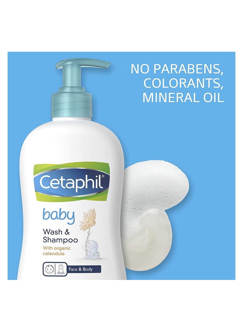 Cetaphil Baby Wash & Shampoo with Organic Calendula Tear Free 399ml