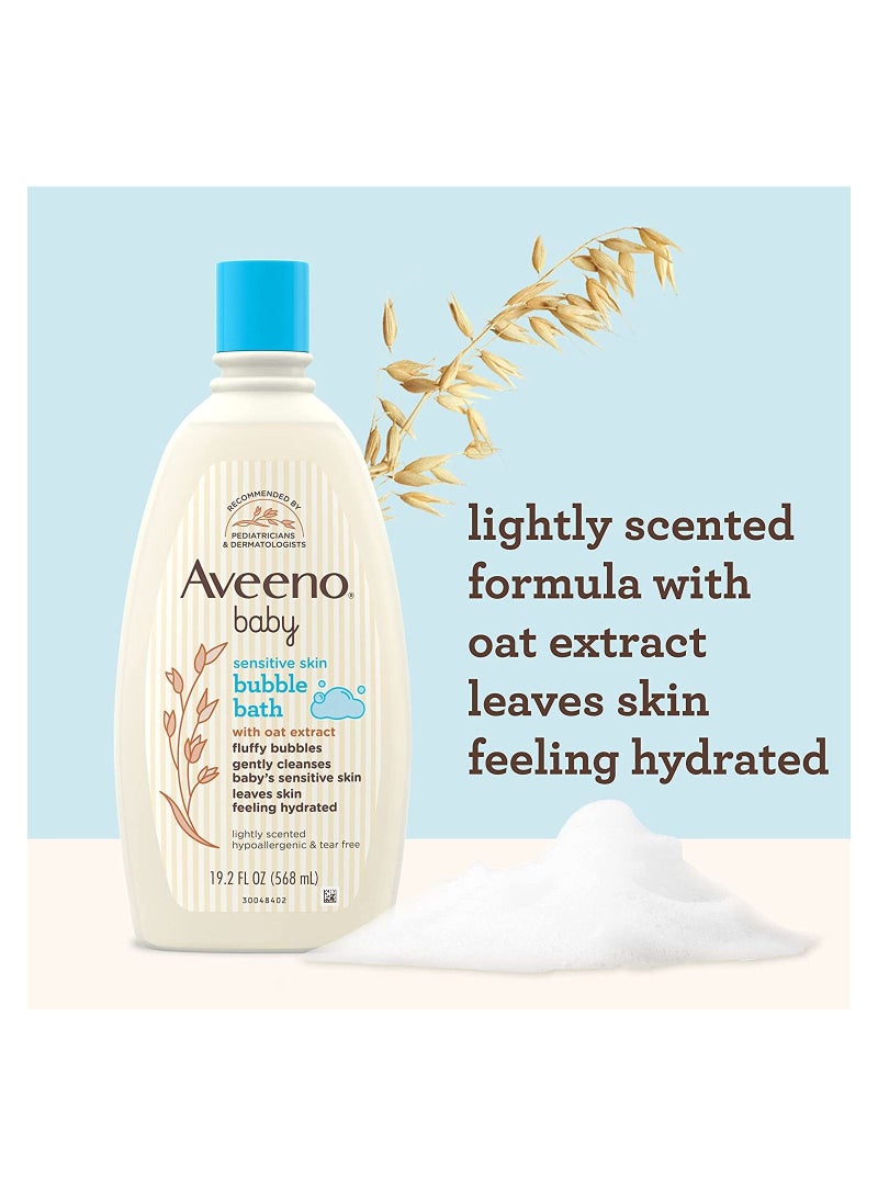 Aveeno Baby Sensitive Skin Bubble Bath with Oat Extract 568ml