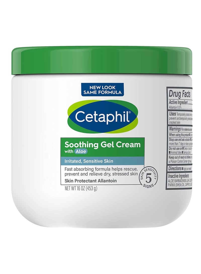 Cetaphil Soothing Gel Cream with Aloe Instantly Soothes and Hydrates Sensitive Skin, 16 oz