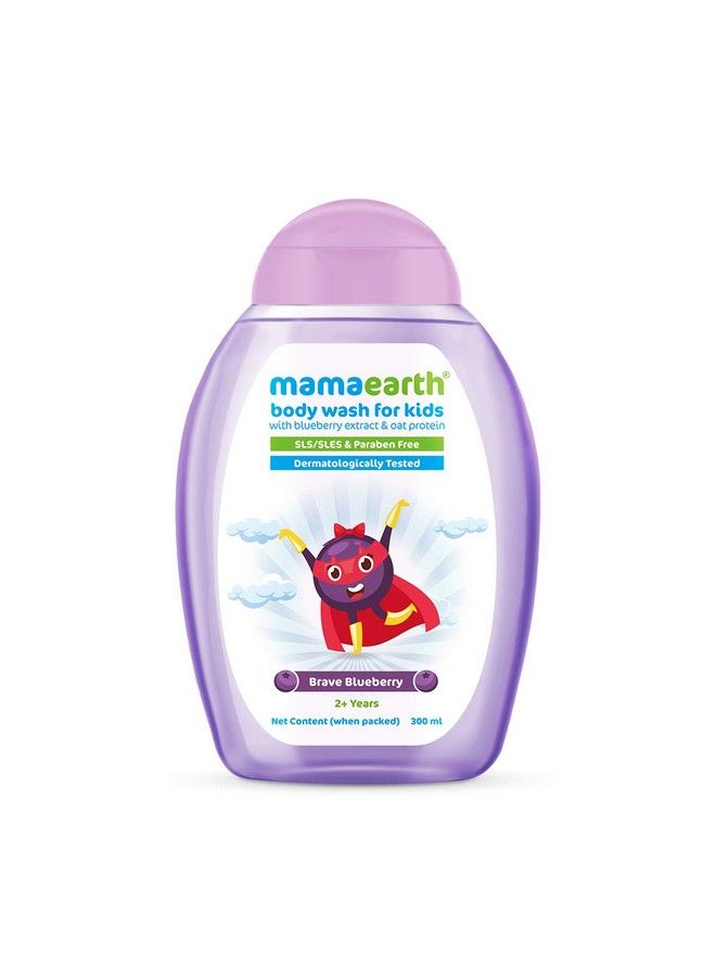 Brave Blueberry Body Wash For Kids With Blueberry Oat Protein 300 Ml 1 Count