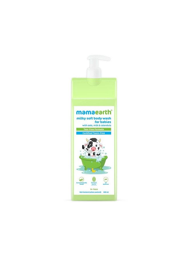 Milky Soft Body Wash For Babies With Oats Milk And Calendula 400 Ml