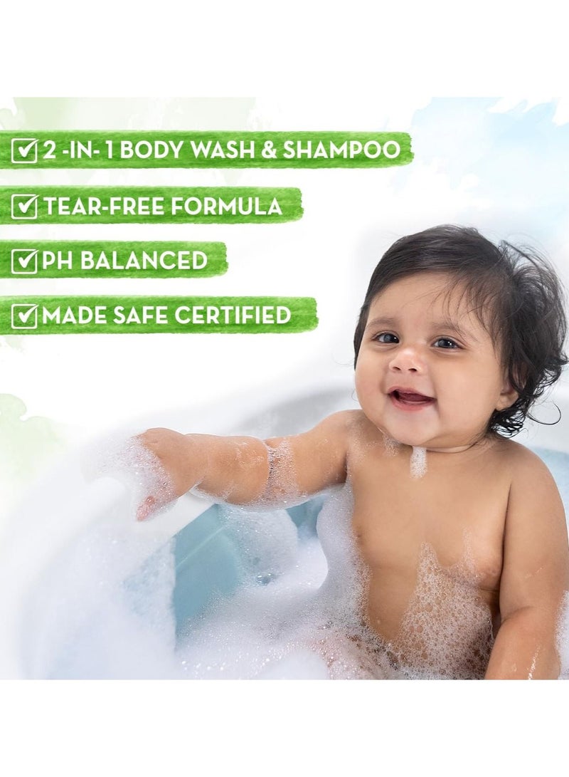 Mamaearth Milky Soft Head to Toe Wash With Oats, Milk, and Calendula for Babies- 400 ml