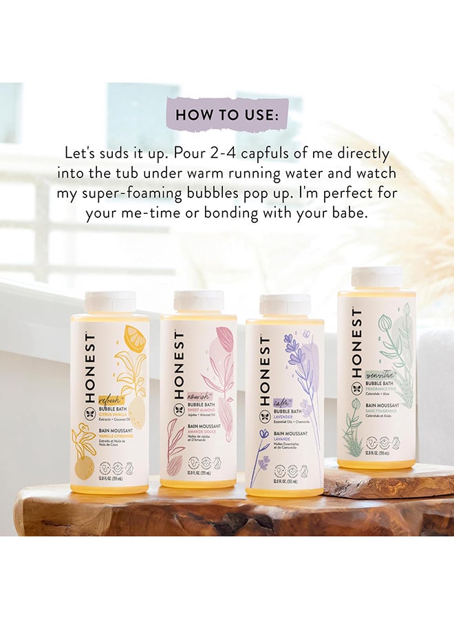 The Honest Company Foaming Bubble Bath | Gentle for Baby | Naturally Derived, Tear-free, Hypoallergenic | Lavender Calm, 12 fl oz