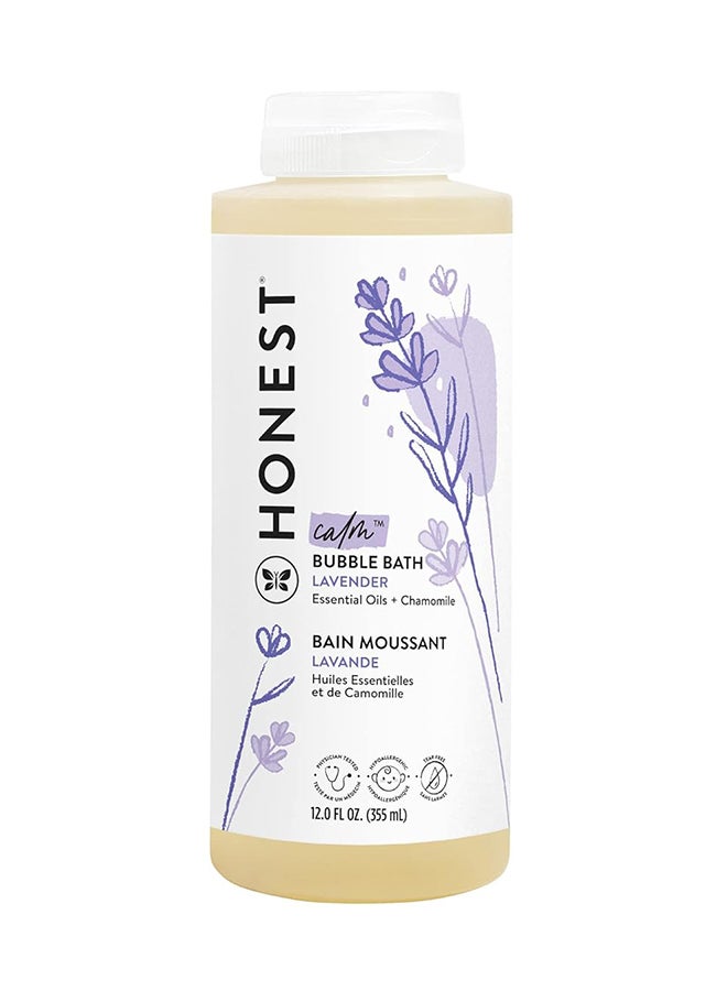 The Honest Company Foaming Bubble Bath | Gentle for Baby | Naturally Derived, Tear-free, Hypoallergenic | Lavender Calm, 12 fl oz