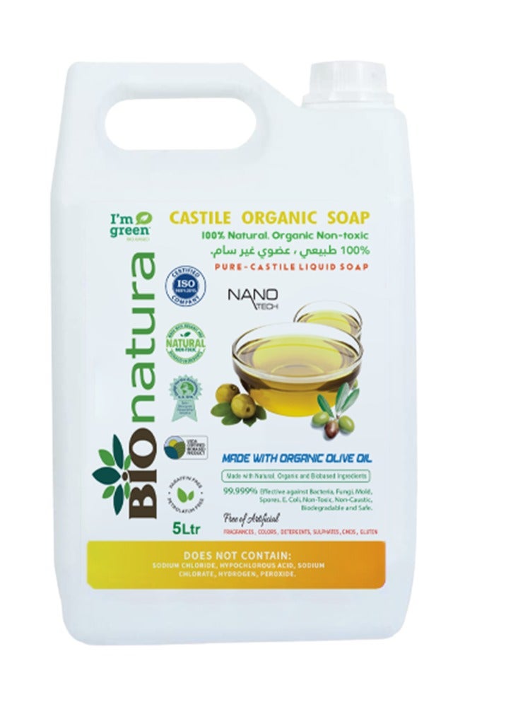 Organic Pure Castile Liquid soap - 5L