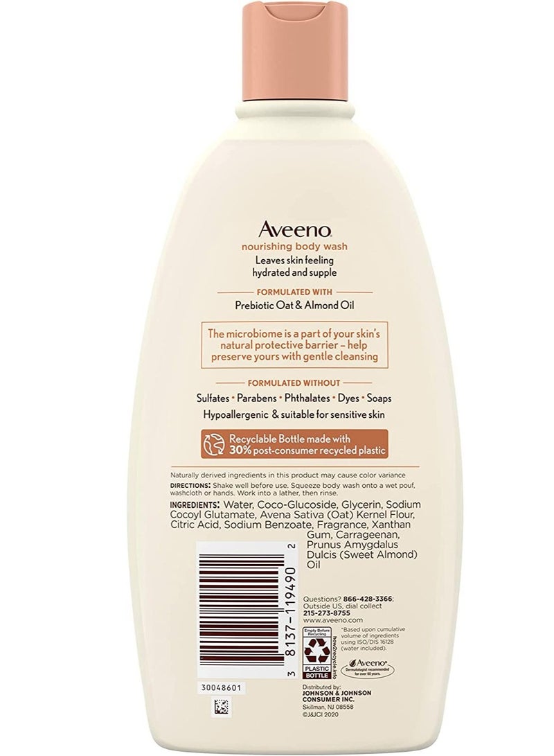 Aveeno Nourishing Body Wash, Prebiotic Oat and Almond Oil