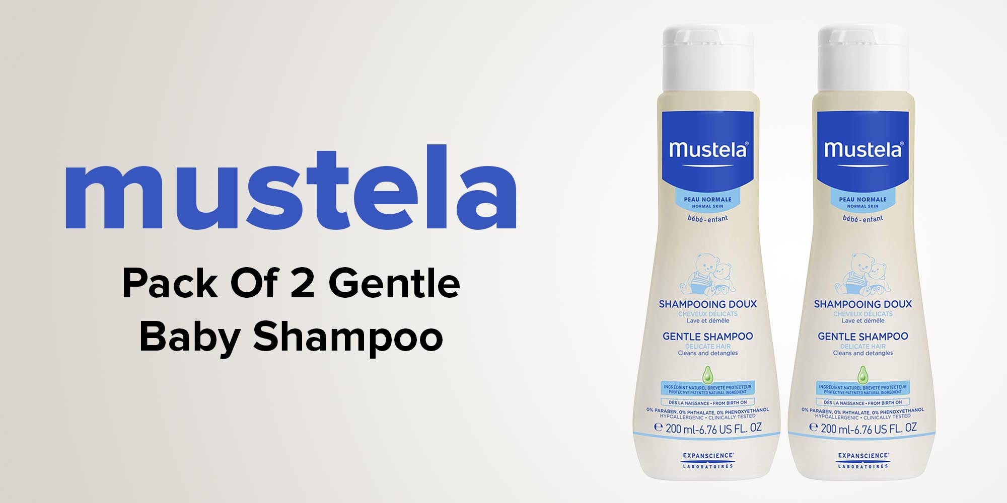 Gentle Baby shampoo With Farmed Avocado, Pack of 2, 200ml+200ml