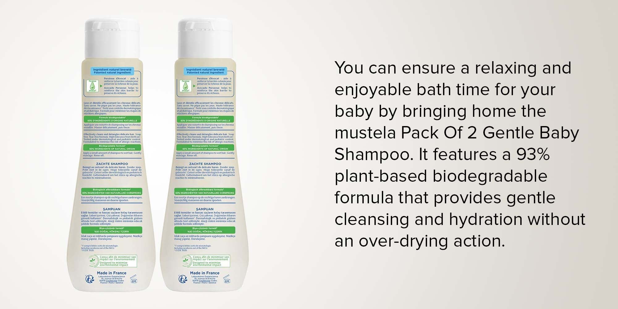 Gentle Baby shampoo With Farmed Avocado, Pack of 2, 200ml+200ml