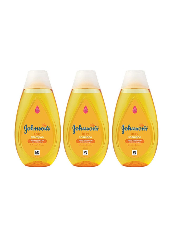 3-Piece No More Tears Baby Shampoo For New Born-600 Ml, Yellow, 30499148