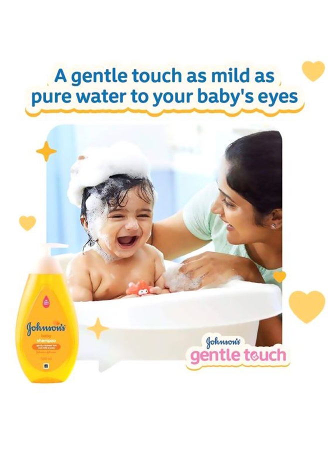 3-Piece No More Tears Baby Shampoo For New Born-600 Ml, Yellow, 30499148