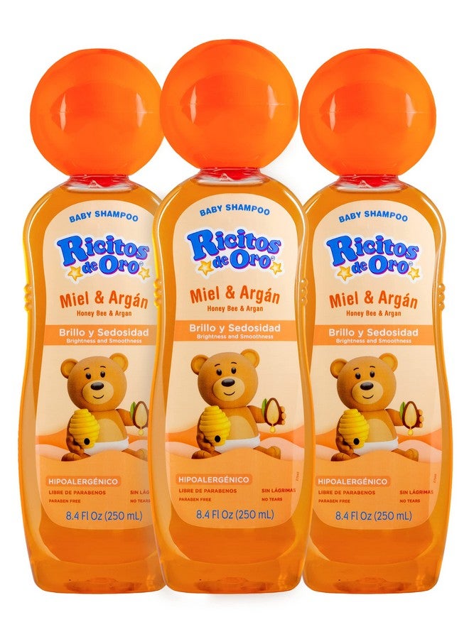 Honey Bee Shampoo Baby Cleansing Shampoo Rattle Cap Parabenfree Product For Baby’S Delicate Hair Hypoallergenic 3Pack Of 8.4 Fl Oz Each 3 Bottles
