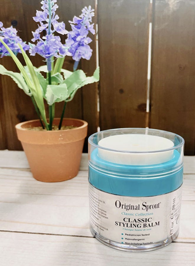 Classic Styling Balm, Hypoallergic And Non Irritating Formula And Pediatrician Tested - 50 ml White 1.7inch