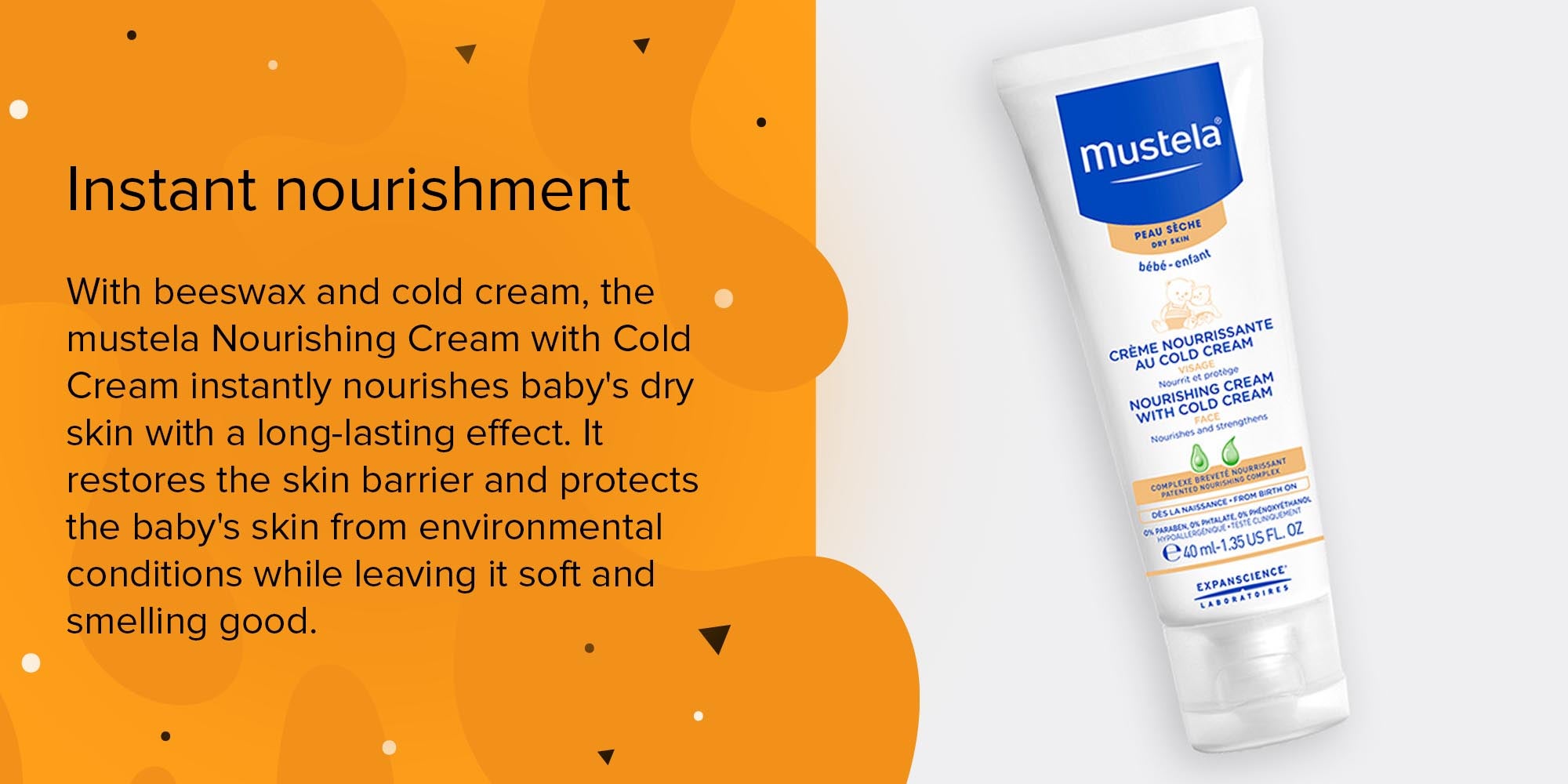 Baby Nourishing Cold Cream With Farmed Beewax, 40ml