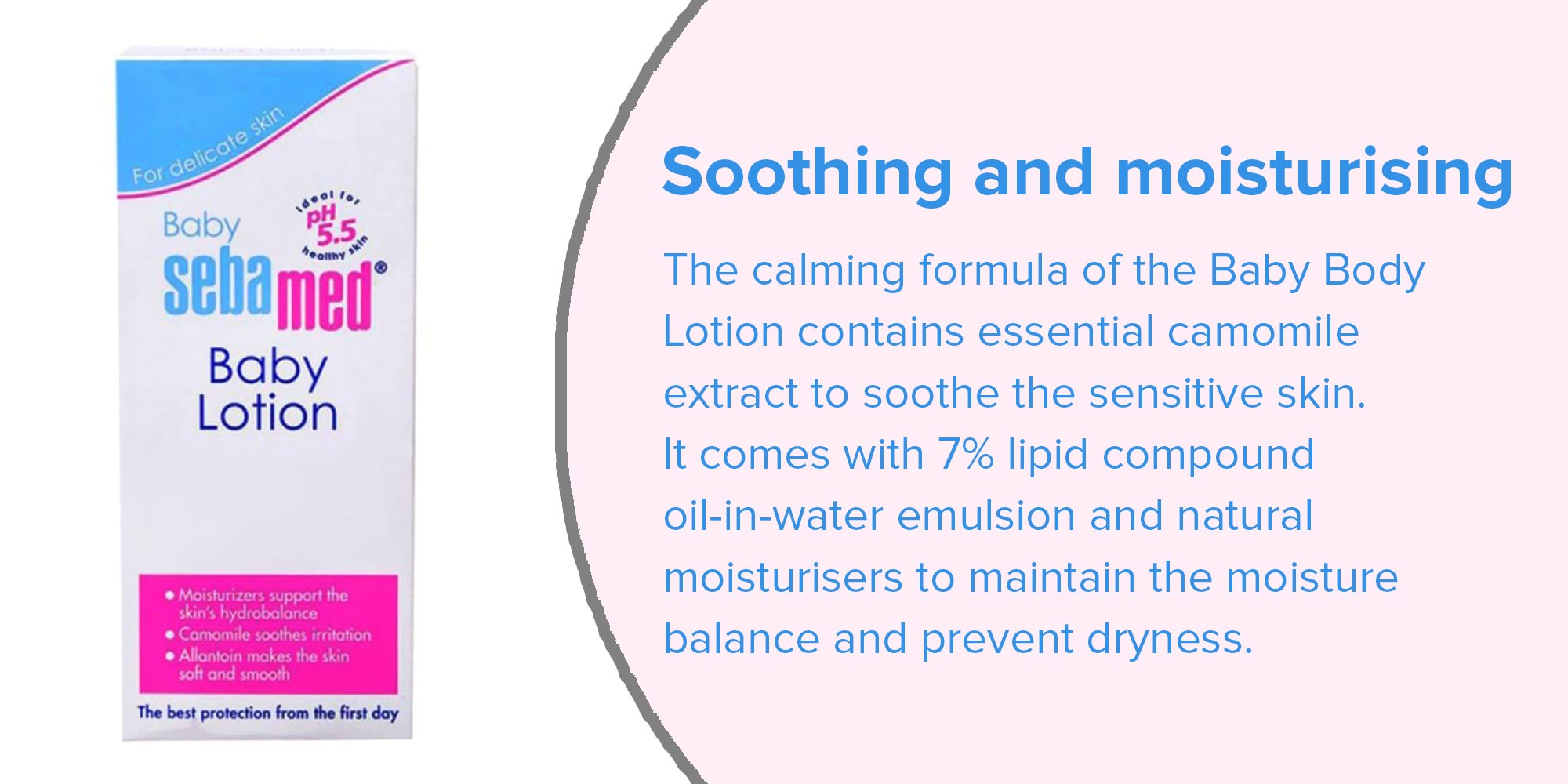 Moisturizing Baby Body Lotion For Delicate Skin With Camomile