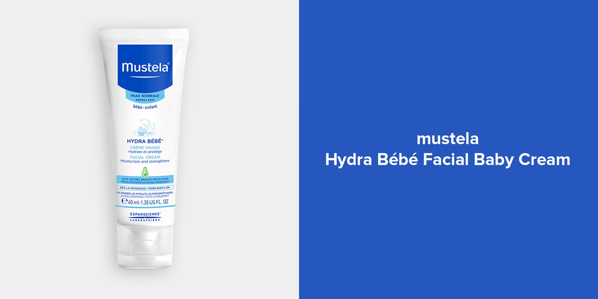 Hydra Bebe Facial Skin Care Baby Cream, Newborn, Vitamin-E, Long-Lasting Moisturizing - 40Ml