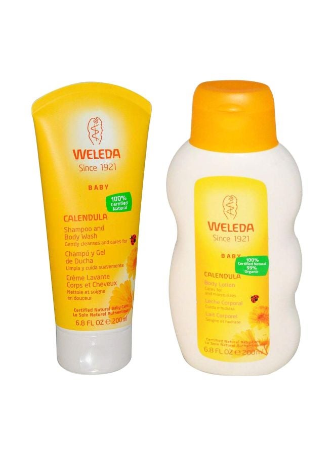 2-Piece Organic Calendula Body Lotion And Body Wash Set