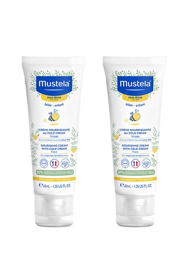 Pack of 2 Nourishing Cream With Cold Cream, (2x40) ml